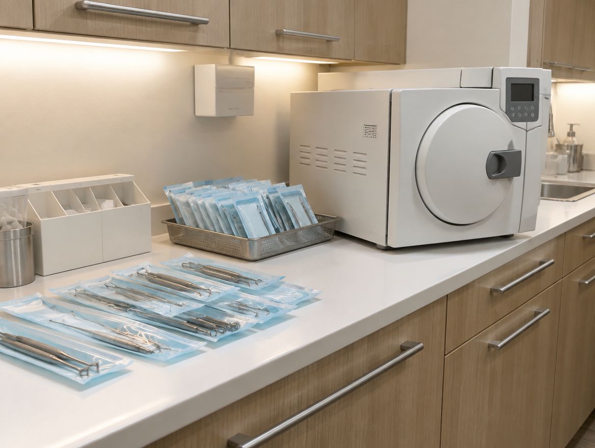 Gesteriliseerd instrumentarium klaar voor gebruik
